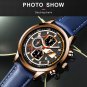 Leather Black Gold_2022 Mens Sport es Luxury Men Business Stainless Steel Quartz Luminous Clock Cale