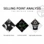 Leather Black Green_Mens Luxury Sports es Men Business Stainless Steel Quartz Wrist Luminous Clock