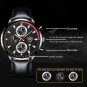 Leather Black Silver_Mens Luxury Sports es Men Business Stainless Steel Quartz Wrist Luminous Clock