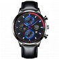 Leather Black Blue_Mens es Stainless Steel Quartz Wrist Luxury Men Business Casual Leather  Luminous