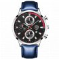 Leather Silver Black_Mens es Stainless Steel Quartz Wrist Luxury Men Business Casual Leather  Lumino