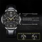 Leather Black Brown_Mens es Luxury Men Sports Leather Male Business Stainless Steel Quartz Wrist Lu