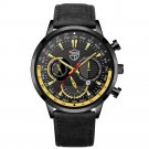 Leather Black Gold_Men's es Luxury Man Sports Stainless Steel Quartz Wrist  for Men Business Casual 