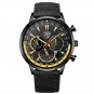Leather Black Gold_Men's es Luxury Man Sports Stainless Steel Quartz Wrist  for Men Business Casual 