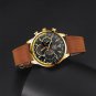 Leather Gold Black_Men's es Luxury Man Sports Stainless Steel Quartz Wrist for Men Business Casual