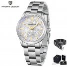 White_2022  GS Luxury Quartz  For Men 100M Waterproof Business Steel Wrist AR Sapphire glass Men's e