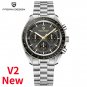 Gold_Men's es Sport Quartz Wrist for men Moon Chronograph Automatic date Stainless steel Sapphire mi