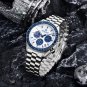 Gold_Men's es Sport Quartz Wrist for men Moon Chronograph Automatic date Stainless steel Sapphire mi