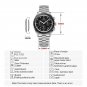 grey_Men's es Sport Quartz Wrist for men Moon Chronograph Automatic date Stainless steel Sapphire mi