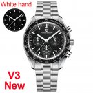 Ivory_Men's es Sport Quartz Wrist for men Moon Chronograph Automatic date Stainless steel Sapphire m