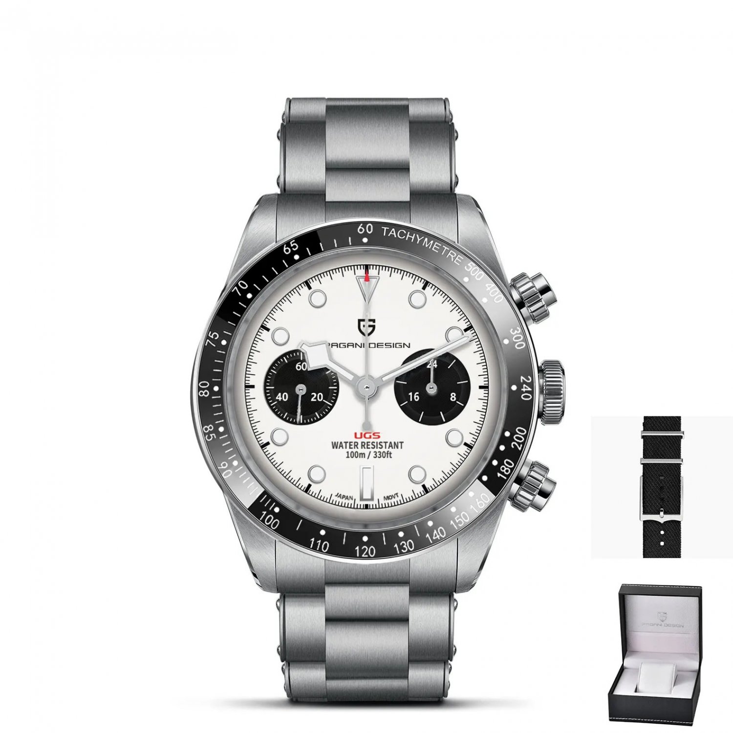 White Box_2023  BB Panda Retro Sport Chronograph Luxury Quartz  For Men Sapphire mirror 10Bar Waterp