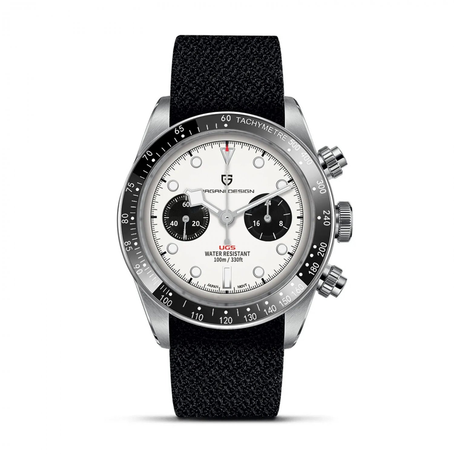 White N_2023  BB Panda Retro Sport Chronograph Luxury Quartz  For Men Sapphire mirror 10Bar Waterpro