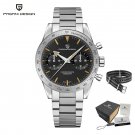 Black_2023  Wide arrow Moon Men's es Luxury Quartz  For Men Sport Retro Chronograph VK64 AR Sapphire