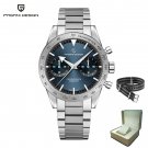 Ivory_2023  Wide arrow Moon Men's es Luxury Quartz  For Men Sport Retro Chronograph VK64 AR Sapphire
