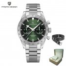 Pink_2023  Wide arrow Moon Men's es Luxury Quartz  For Men Sport Retro Chronograph VK64 AR Sapphire 