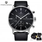 sliver black_2023   Brand Luxury es For Men Automatic Date  Waterproof Chronograph VK67 Movement