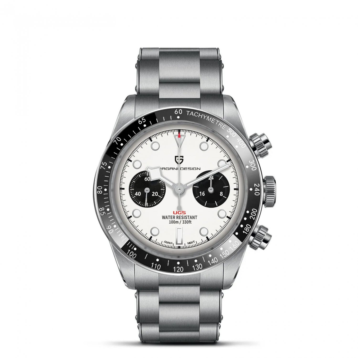 White_2022   BB Panda Retro Chronograph Luxury Quartz  for men Sapphire mirror 10Bar Waterproof es m