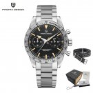 Black_2023  Wide arrow Moon Men's es Luxury Quartz  For Men Sport Retro Chronograph VK64 AR Sapphire