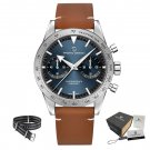 Brown_2023  Wide arrow Moon Men's es Luxury Quartz  For Men Sport Retro Chronograph VK64 AR Sapphire