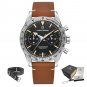 Silver_2023  Wide arrow Moon Men's es Luxury Quartz  For Men Sport Retro Chronograph VK64 AR Sapphir
