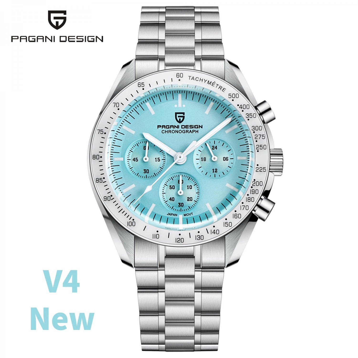 Sky Blue_Chronograph Men's es  Luxury Men Quartz Wrist  Automatic Date Speed Great Master  for men