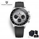 Gray_2023  Men's Luxury Quartz  100m waterproof silicone strap Brand luxury stainless steel self-win