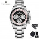 Black_Retro Sports Chronograph Men's es Luxury Quartz  Men Automatic date VK63 Sapphire glass 100M W