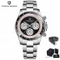 Black_Retro Sports Chronograph Men's es Luxury Quartz  Men Automatic date VK63 Sapphire glass 100M W