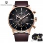Gold black_2720 Men's es Quartz Business  Auto Date Mens es Japan Movt  Men Chronograph