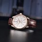 Blue_2021 Men's es Luxury Quartz for men Mechanical travel time Wrist men Leather Japan VH65 Clo