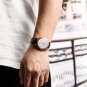 Gold Black_2021   Men's es Luxury Quartz  for men Mechanical travel time Wrist  men Leather Japan VH