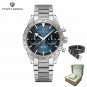 Ivory_2023  Wide arrow Moon Men's es Luxury Quartz  For Men Sport Retro Chronograph VK64 AR Sapphire
