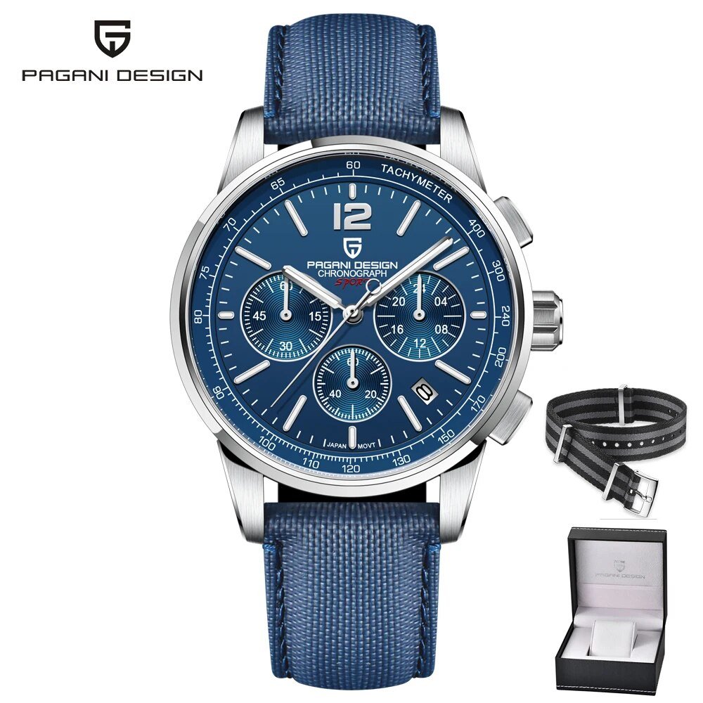 Gold_2023   CODE Men's es  Luxury Quartz  for men Sport Waterproof Chronograph VK63 Sapphire glass