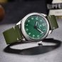 Black_2023  Quartz  For Men Retro pilot military Wrist Men VH31 Movt Leather strap 100M Waterproof C