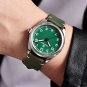 Green_2023  Quartz  For Men Retro pilot military Wrist Men VH31 Movt Leather strap 100M Waterproof C