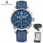 Gold_2022   CODE Men's es Business Quartz  for men Sport Waterproof Chronograph Japan VK63 Sapphire 