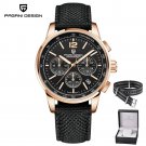 Pink_2022   CODE Men's es Business Quartz  for men Sport Waterproof Chronograph Japan VK63 Sapphire 