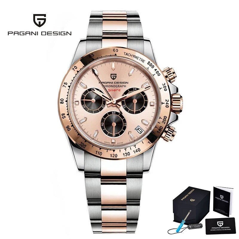 Silver_2023   Men's es Luxury Automatic Date  Men Quartz  For Men Chronograph Japan VK63