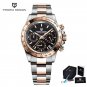 Rose Gold Black_2020   Men's Quartz Wrist   Luxury  For Men Chronograph 100M Waterproof  VK63