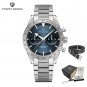 Blue_Wide arrow Moon es Retro Luxury Quartz  For Men Sport speed Chronograph VK64 AR Sapphire glass 