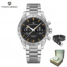 Multicolor_Wide arrow Moon es Retro Luxury Quartz  For Men Sport speed Chronograph VK64 AR Sapphire 
