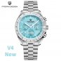 White Blue_2022  Men's es Luxury Quartz Wrist Sport Chronograph Automatic Date 100M Waterproof  for 