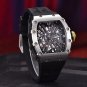 Orange_2023 Men's es Luxury Quartz For Men Skeleton Waterproof Wrist Japan VH65 Fluororubber str