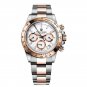 Gold White_Chocolate Sports chronograph Wrist Luxury Quartz  for men 100M Waterproof VK63 Automatic 