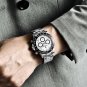 All Black_Men's es  Luxury Quartz  Men Sport Chronograph  Men Clock Sapphire Mirror   2020
