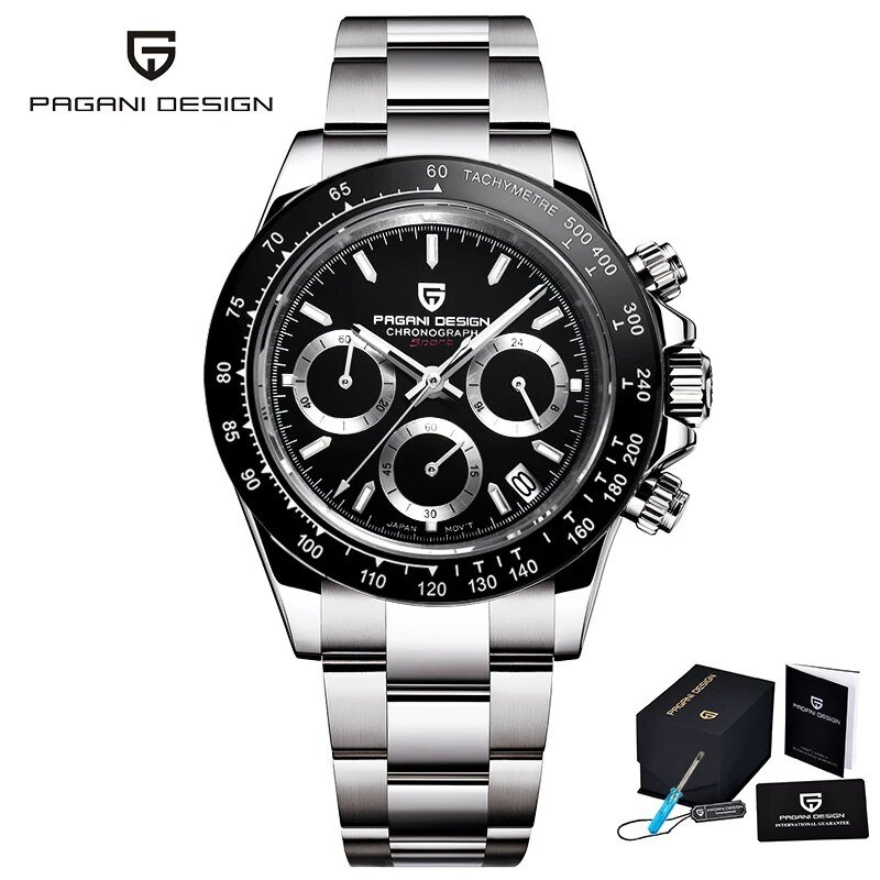 Black_Men's es  Luxury Quartz  Men Sport Chronograph automatic Date  Men   2021