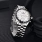 Blue_Men's es Luxury Quartz Moon For Men Sport Chronograph 100M Waterproof Sapphire crystal Wrist