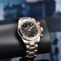 Rose Gold Black_2020 Men's Quartz Wrist Brand Luxury Business Men Sport Waterproof Chronograph VK