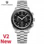 Black_2021   Men es Luxury Quartz  for men Auto Date Chronograph Sapphire crystal VK63 movt Stainles