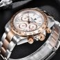 Rose Gold black_VK63 Movement men's es quartz men chronograph business Waterproof wrist men